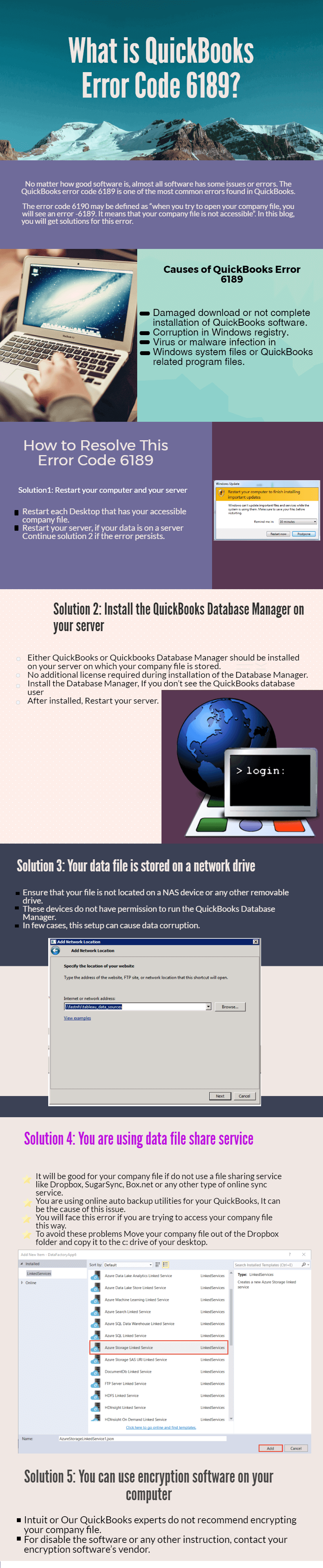 How to fix QuickBooks Company File Error 6189 - Infographic Image