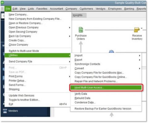 Verify hosting in QuickBooks - quickbooks error h202