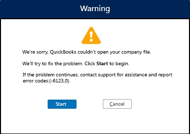 quickbooks error code 6123 0 - Screenshot