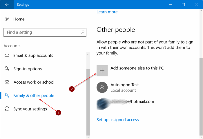 Create a new Windows Admin on Windows 10 - Screenshot