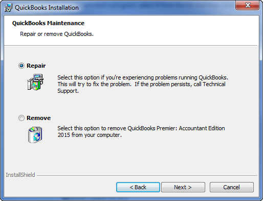 Repair QuickBooks  Desktop - Screenshot