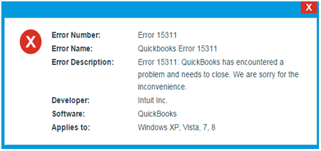 QuickBooks Payroll Error 15311 