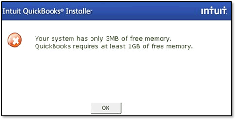 Error 'Your system has only xxxMB of free memory' - Screenshot