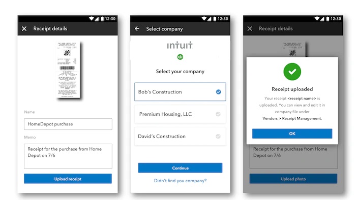 Receipt management option - quickbooks desktop 2021