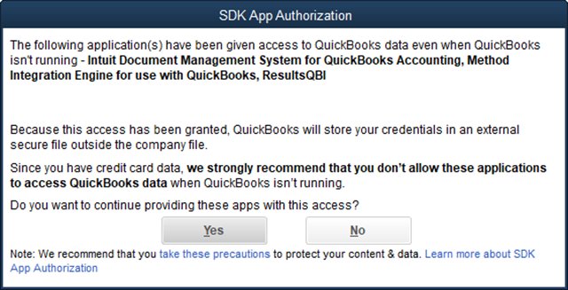 SDK App Authorization - Screenshot