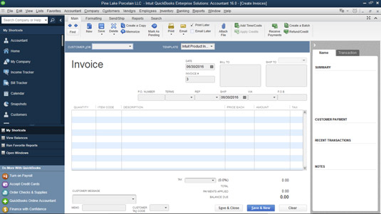 Creating Invoicing