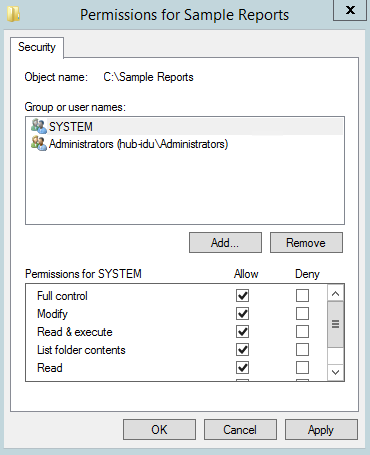 Ensuring to provide access to file share - Screenshot