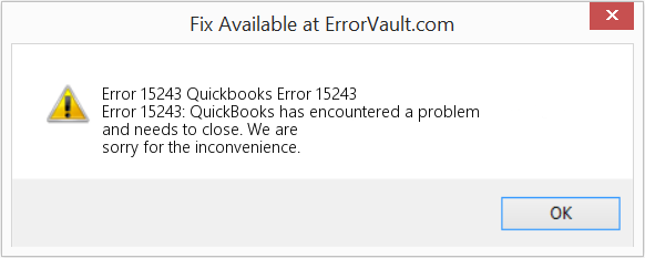 QuickBooks Payroll Error 15243 