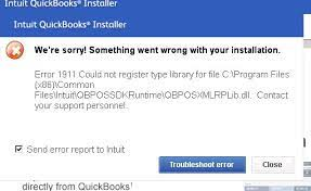 QuickBooks Error 1911 - Screenshot Image